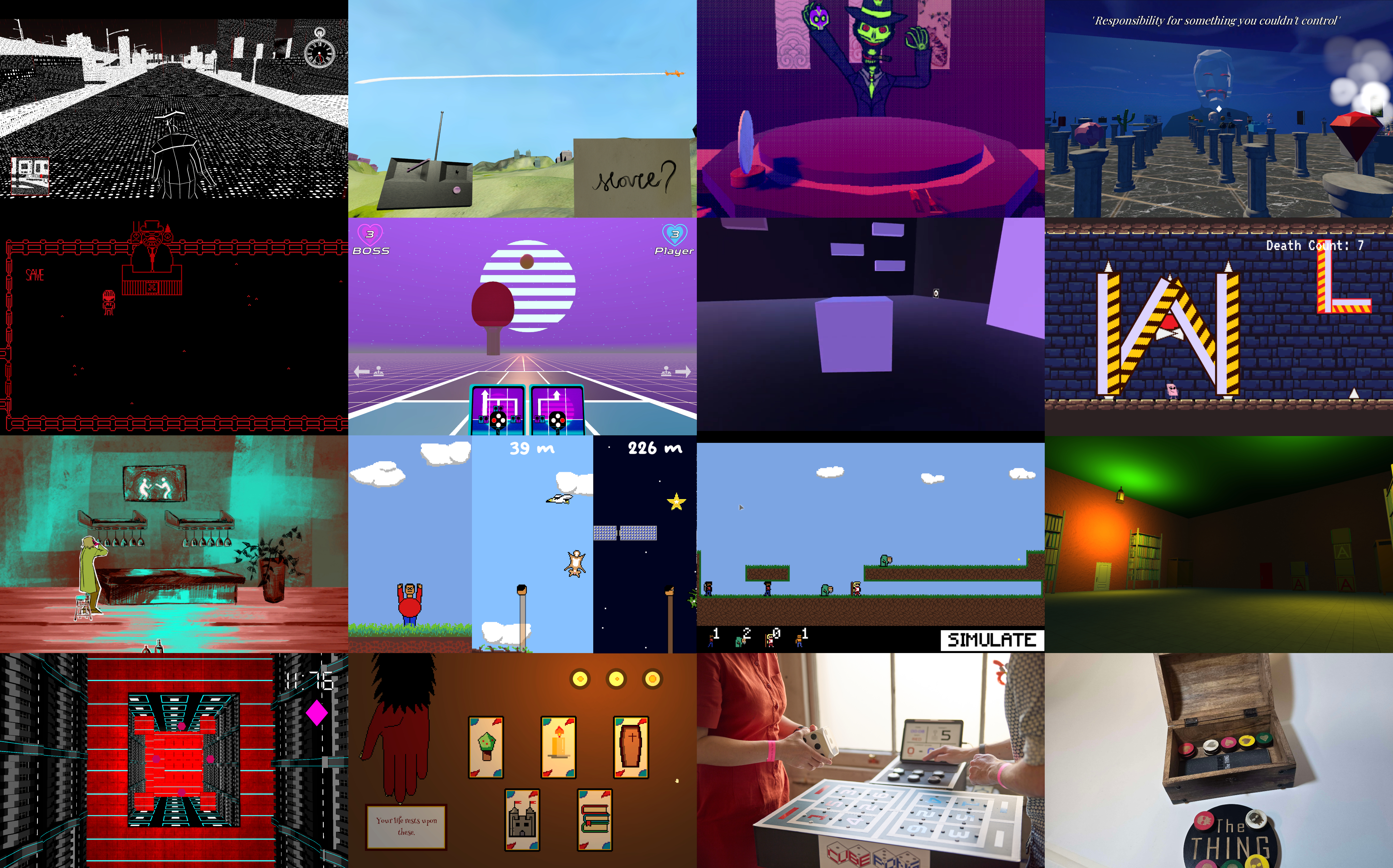 Collage of David’s game work